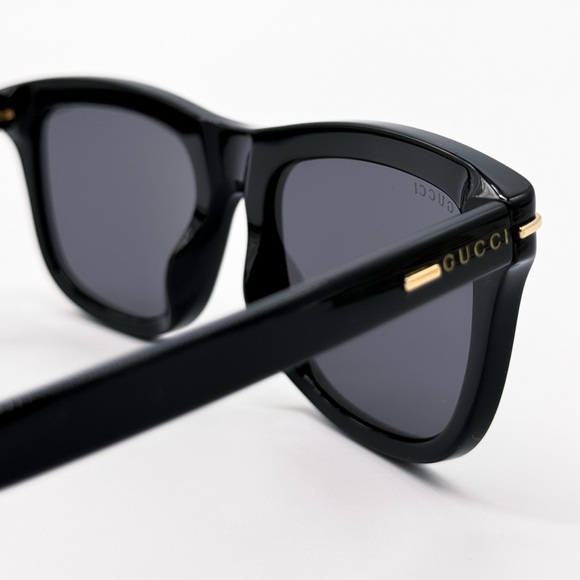 NEW GUCCI GG1444S 001 SQUARE BLACK GREY MEN SUNGLASSES GUCCI - Picture 8 of 12